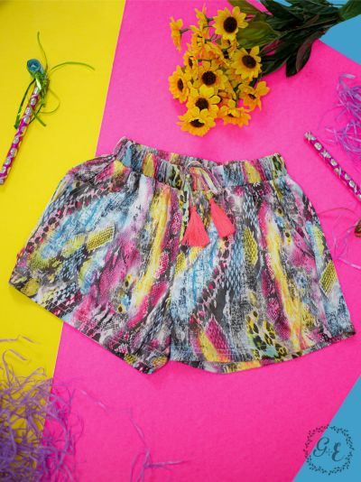 Pink snakeskin shorts sale