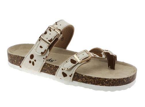 Outwoods cow online print sandals