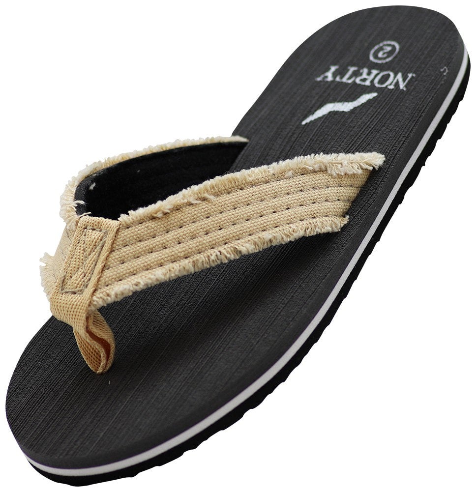 Boys Tan Black Flip Flop Sandals sizes 11 4 Lovish Boutique