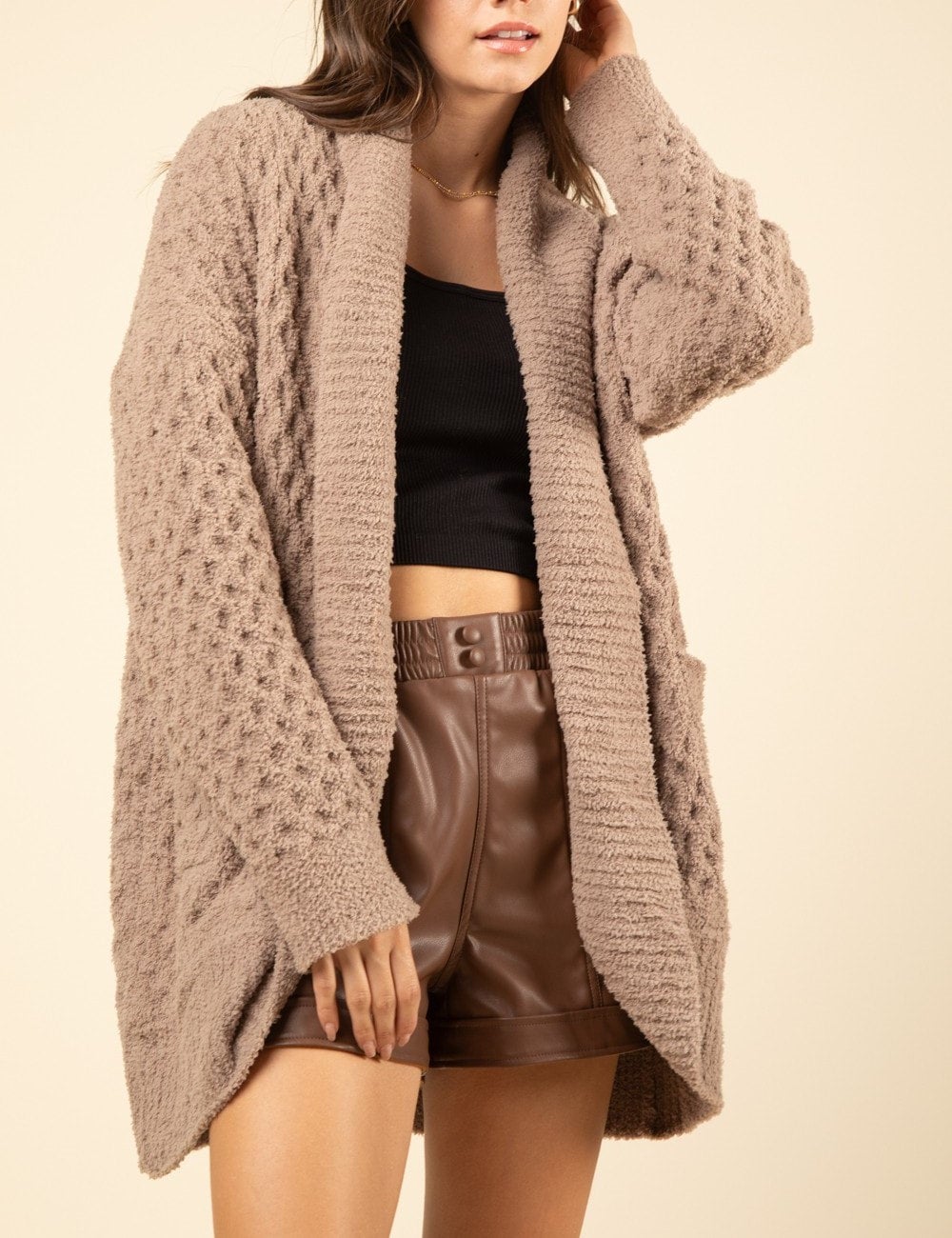 Open front comfy cardigan discount